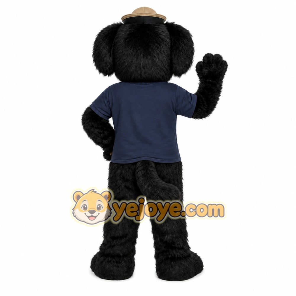 Black Dog Sports Mascot Costume Black Dog Sports Mascot Costume