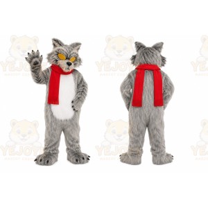 Gray Dog Mascot Costume