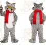 Gray Dog Mascot Costume