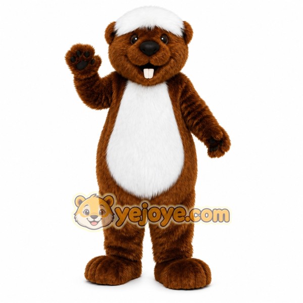 Brown Beaver Mascot Costume