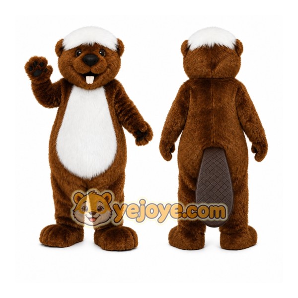 Brown Beaver Mascot Costume