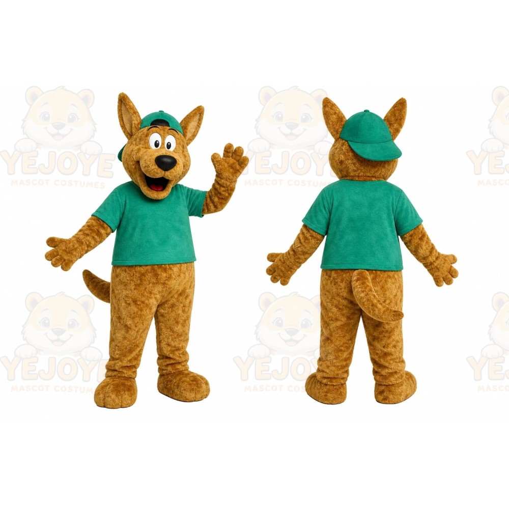 Green Shirt Dog Mascot Costume