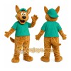 Green Shirt Dog Mascot Costume Green Shirt Dog Mascot Costume