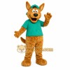 Green Shirt Dog Mascot Costume Green Shirt Dog Mascot Costume