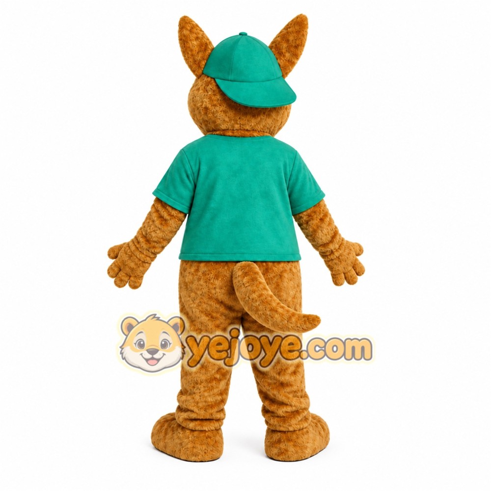 Green Shirt Dog Mascot Costume Green Shirt Dog Mascot Costume