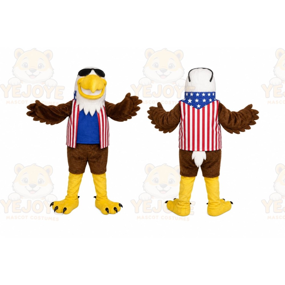 Patriotic Eagle Mascot Costume
