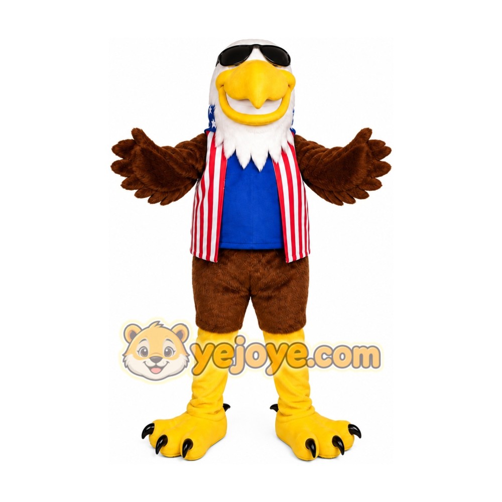 Patriotic Eagle Mascot Costume