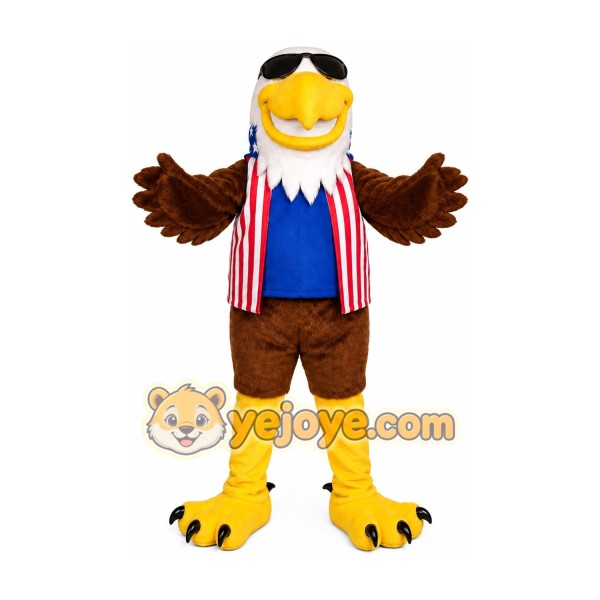 Patriotic Eagle Mascot Costume