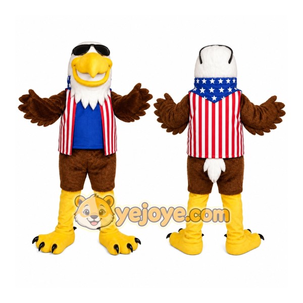 Patriotic Eagle Mascot Costume