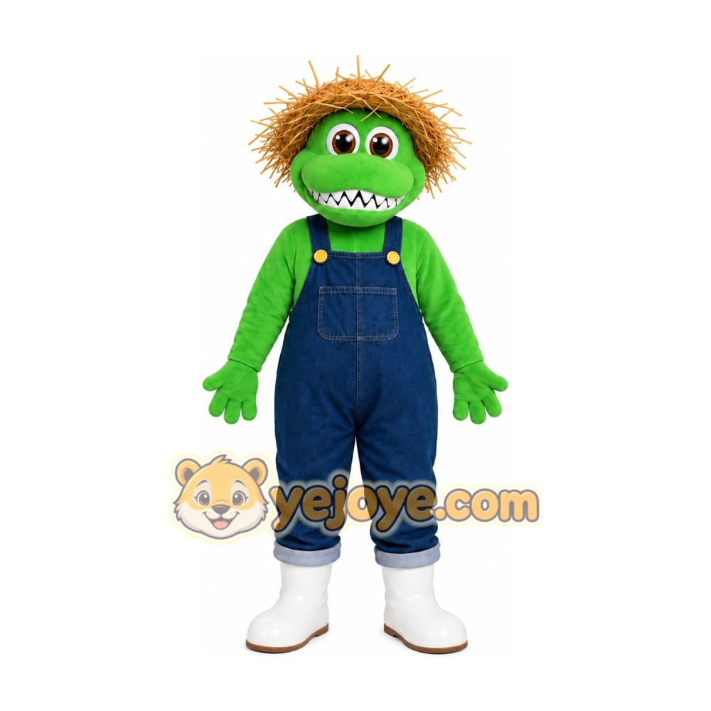 Scarecrow Alligator Mascot Costume Scarecrow Alligator Mascot Costume