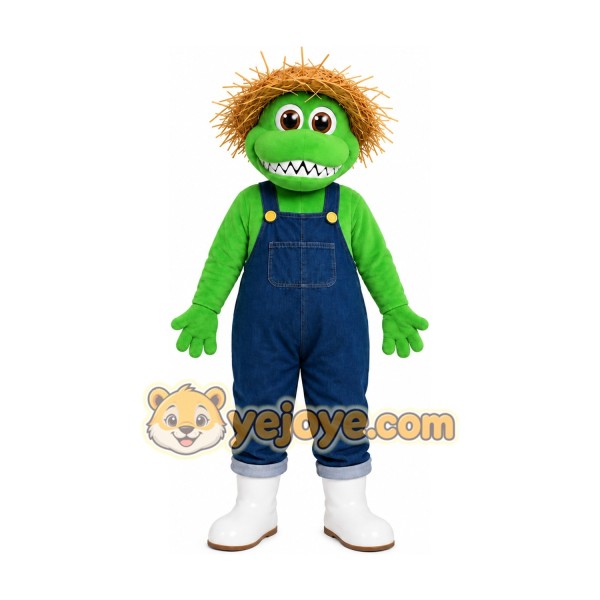 Scarecrow Alligator Mascot Costume Scarecrow Alligator Mascot Costume