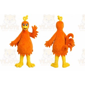 Orange Rooster Mascot Costume