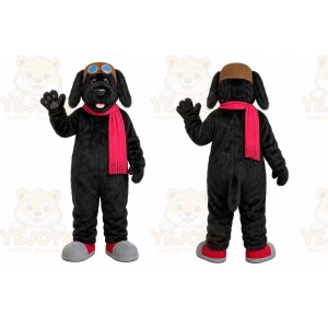 Black Puppy Scarf Mascot Costume