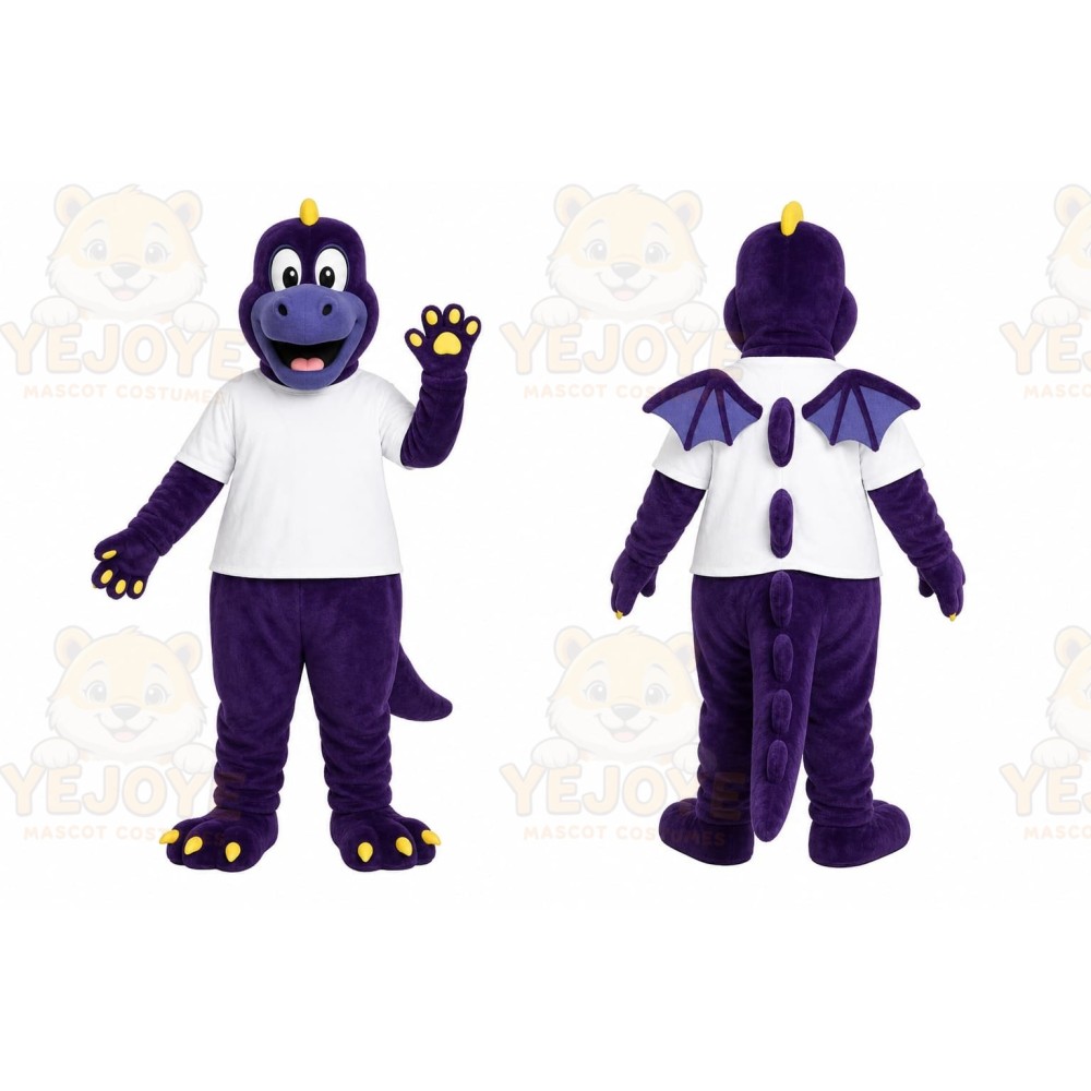 Purple Dragon Mascot Costume