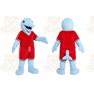 Blue Dolphin Jersey Mascot Costume