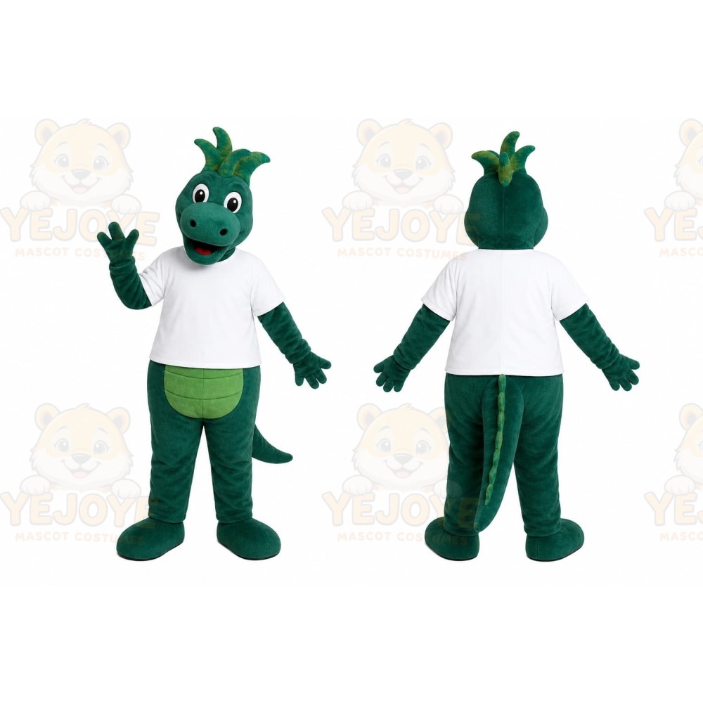Green Dragon Shirt Mascot Costume