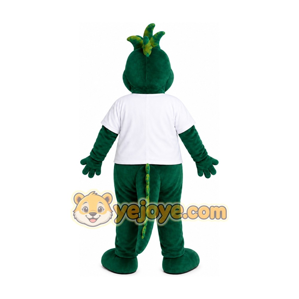 Green Dragon Shirt Mascot Costume Green Dragon Shirt Mascot Costume