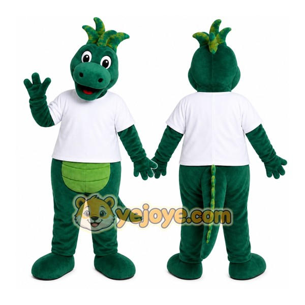 Green Dragon Shirt Mascot Costume