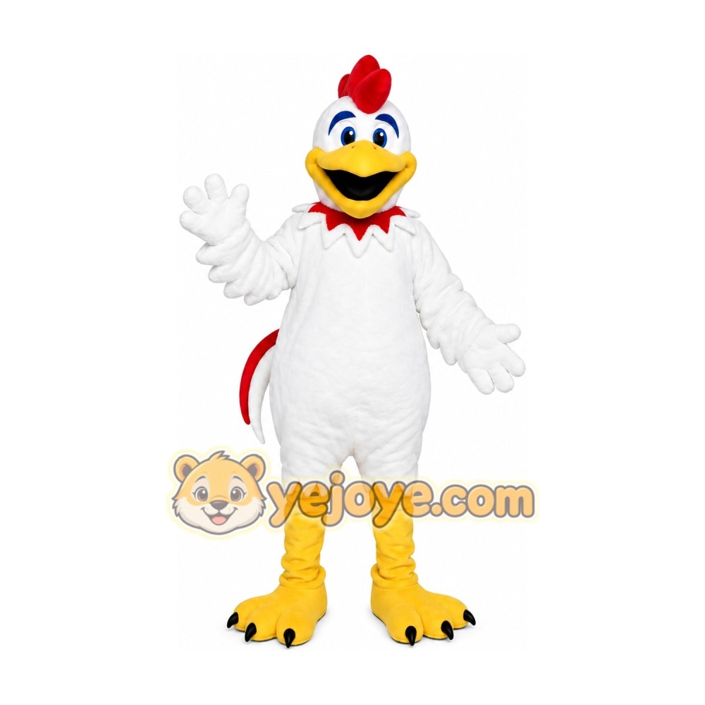 White Rooster Mascot Costume White Rooster Mascot Costume