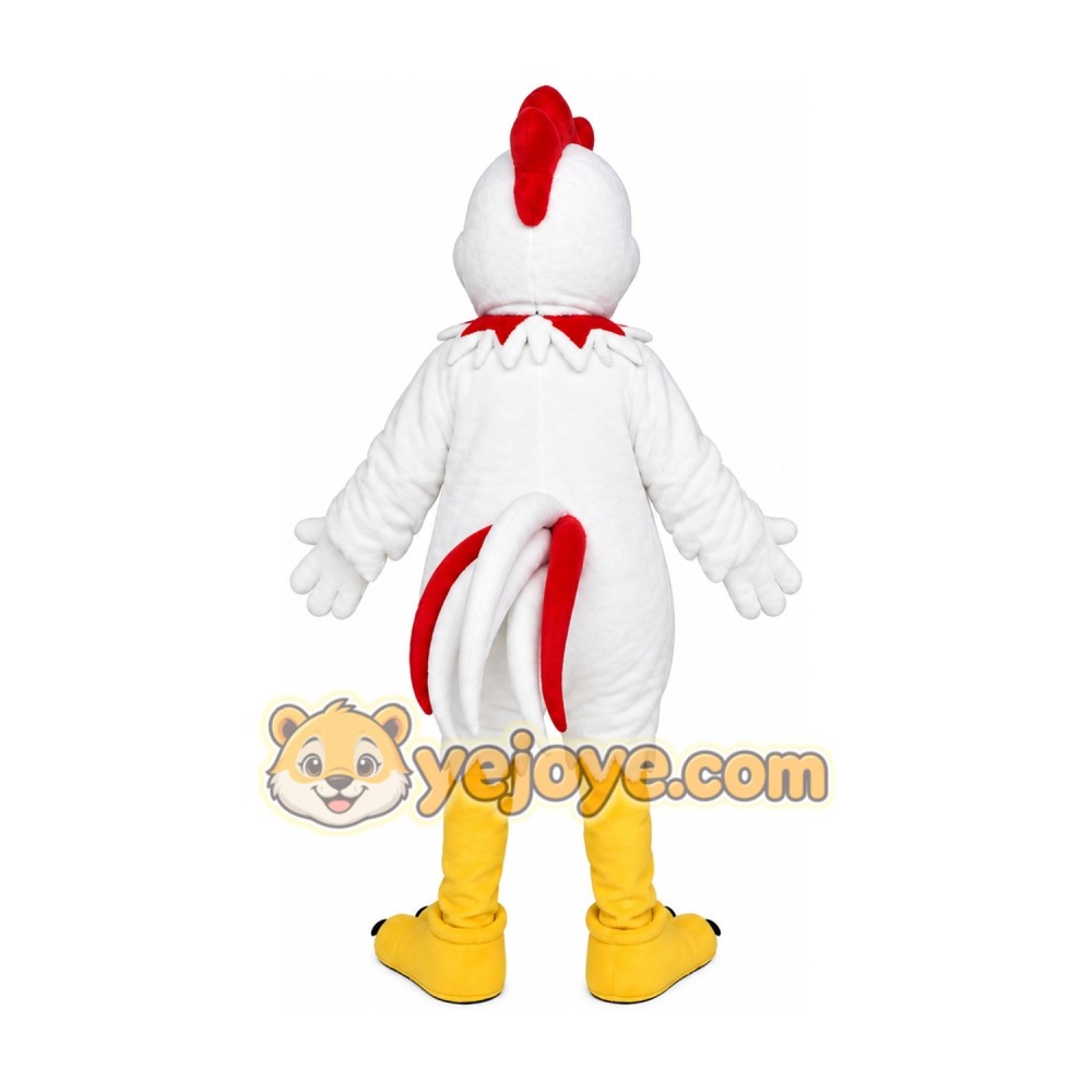 White Rooster Mascot Costume White Rooster Mascot Costume