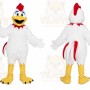 White Rooster Mascot Costume