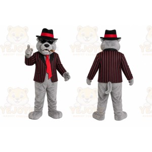 Gangster Wolf Mascot Costume