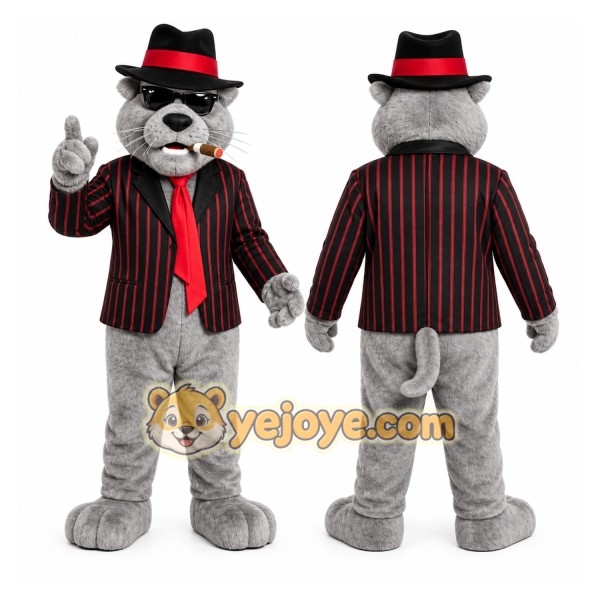 Gangster Wolf Mascot Costume