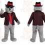 Gangster Wolf Mascot Costume
