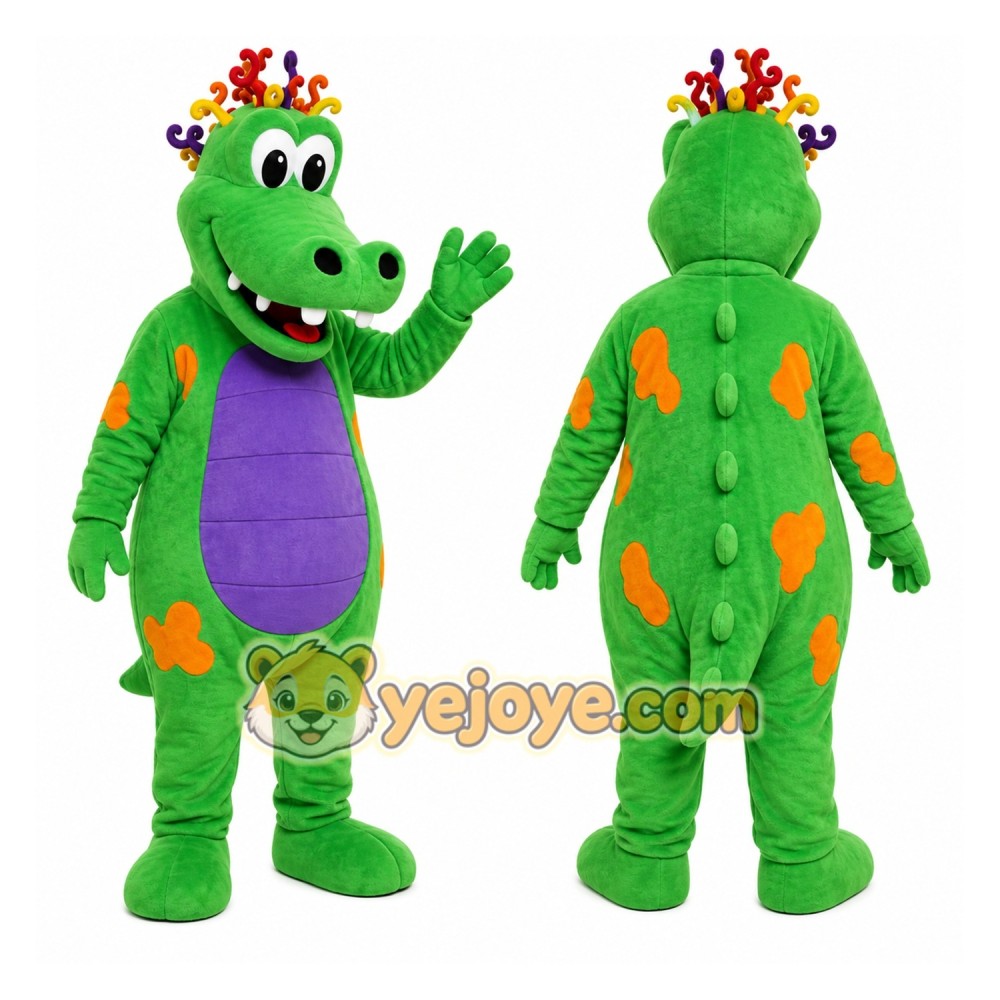 Green Dragon Mascot Costume Green Dragon Mascot Costume