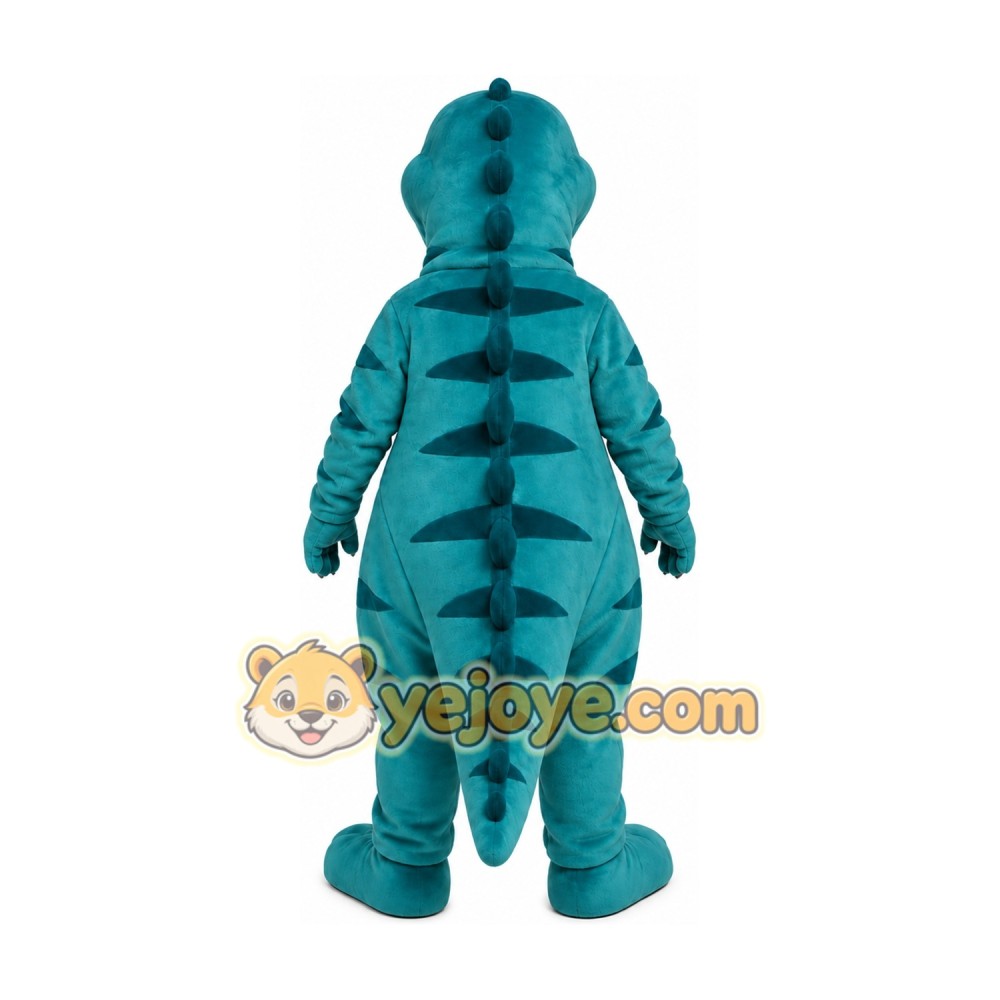 Teal Dinosaur Mascot Costume Teal Dinosaur Mascot Costume