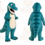 Teal Dinosaur Mascot Costume