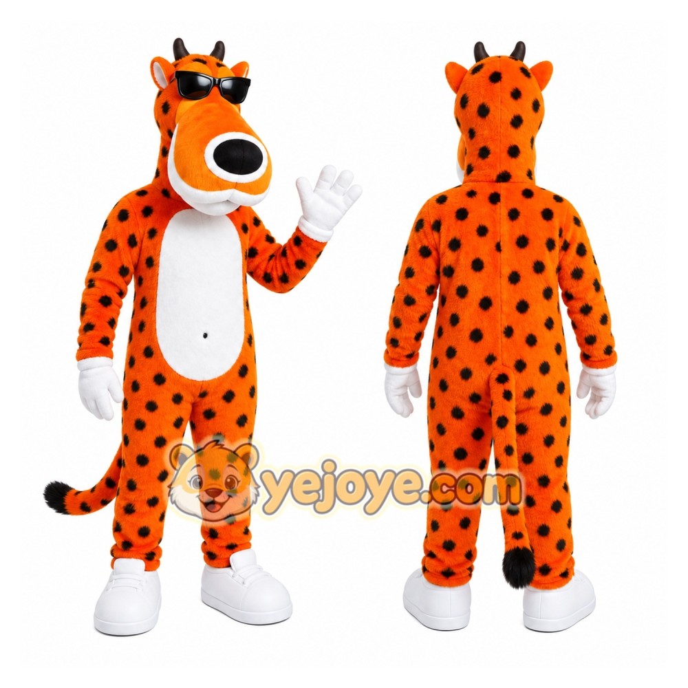 Spotted Cheetah Mascot Costume