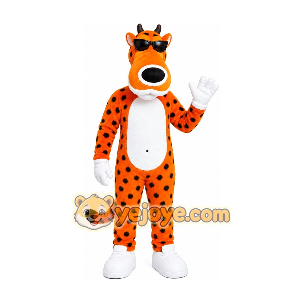 Spotted Cheetah Mascot Costume