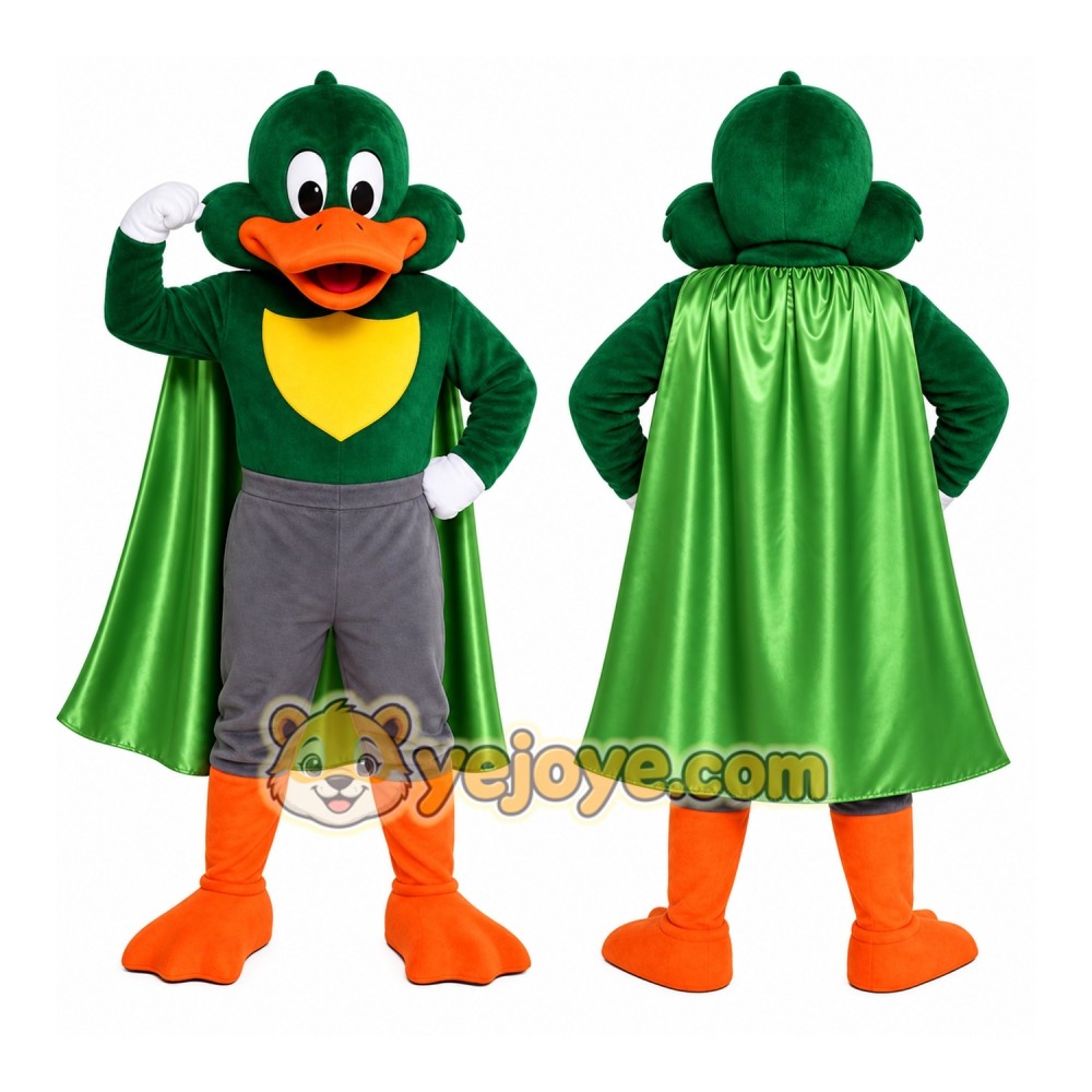 Green Duck Cape Mascot Costume