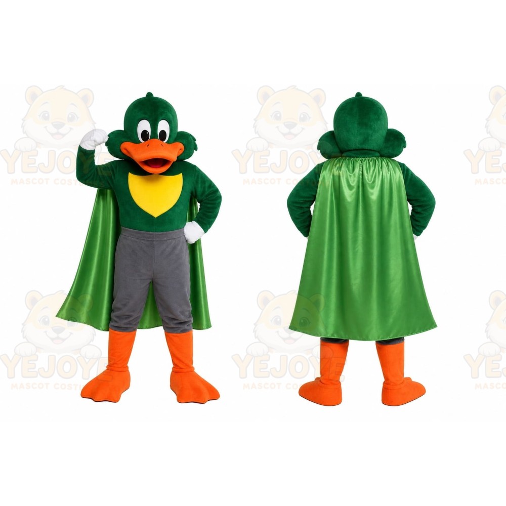 Green Duck Cape Mascot Costume