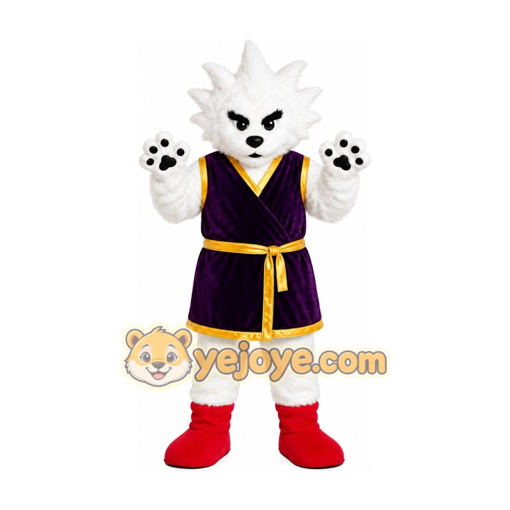 Arctic Wolf Mascot Costume Arctic Wolf Mascot Costume