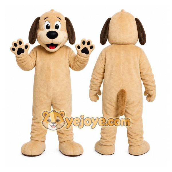Beige Puppy Mascot Costume