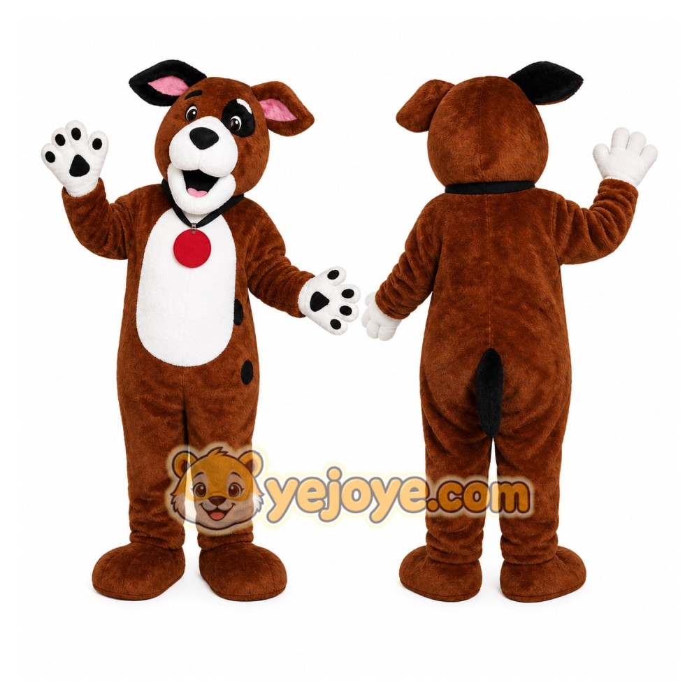 Brown Puppy Mascot Costume Brown Puppy Mascot Costume
