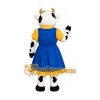 Cute Cow Mascot Costume with Blue Dress Cute Cow Mascot Costume with Blue Dress