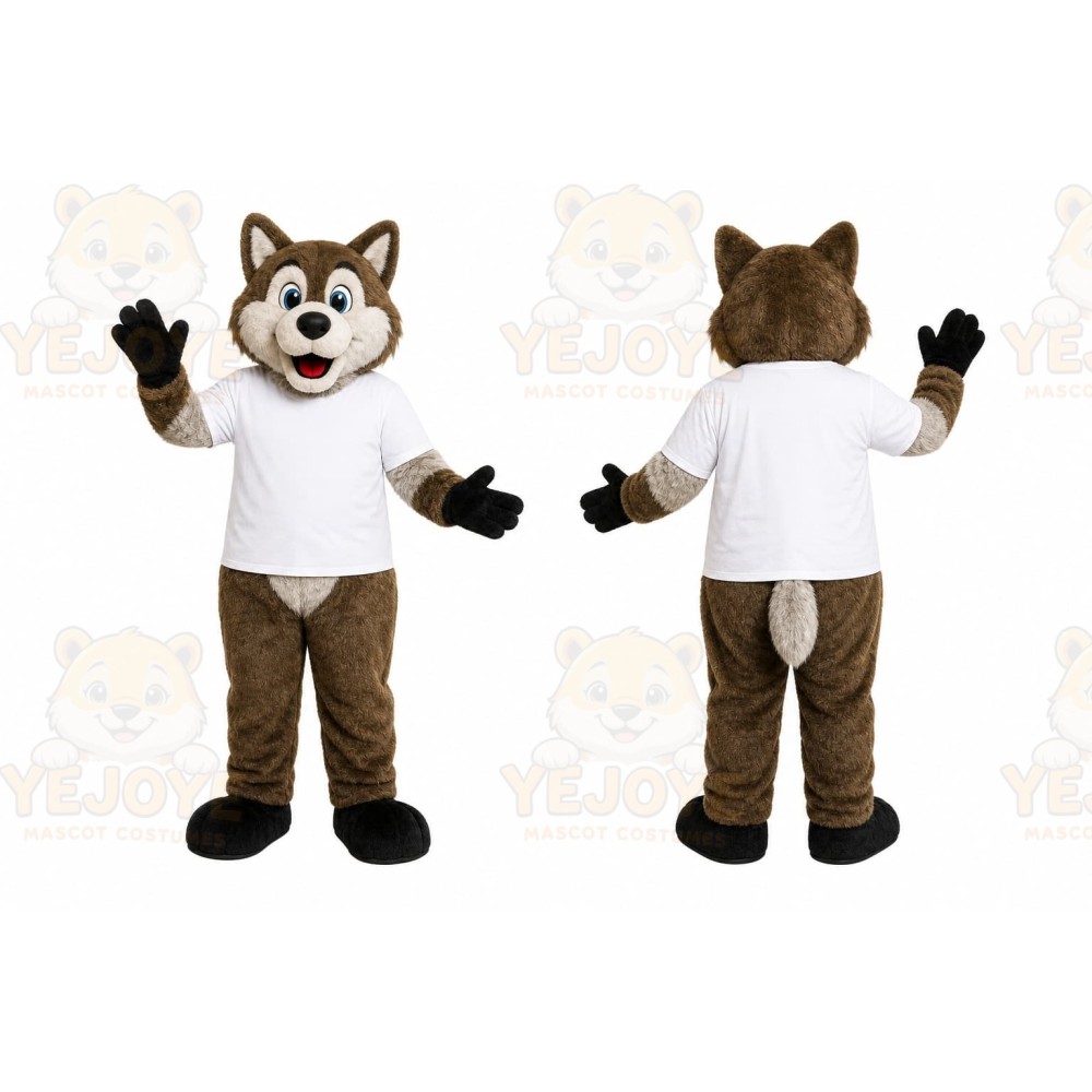 Brown Wolf Mascot Costume