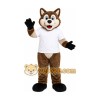 Brown Wolf Mascot Costume Brown Wolf Mascot Costume