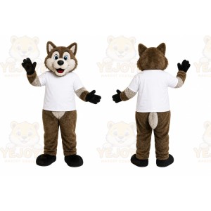Brown Wolf Mascot Costume