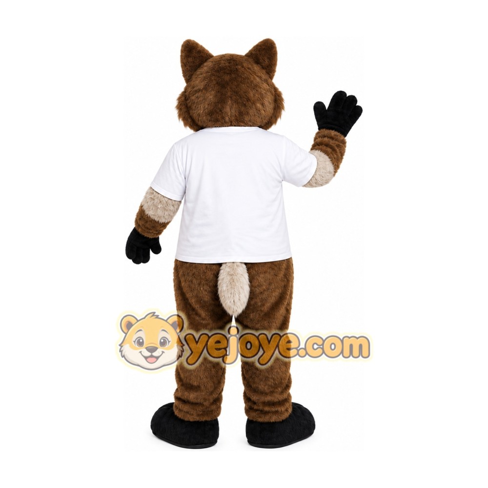 Brown Wolf Mascot Costume Brown Wolf Mascot Costume