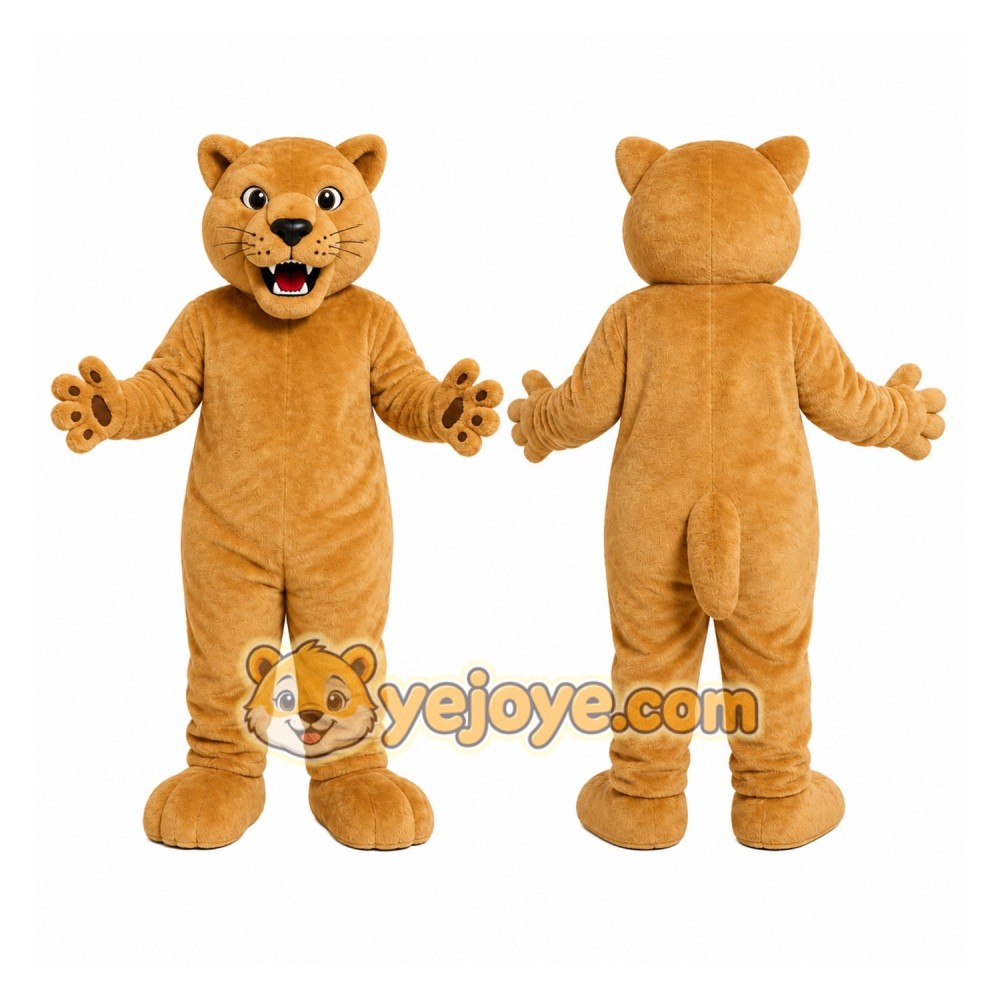 Tan Lion Mascot Costume Tan Lion Mascot Costume