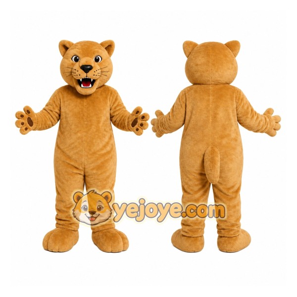 Tan Lion Mascot Costume