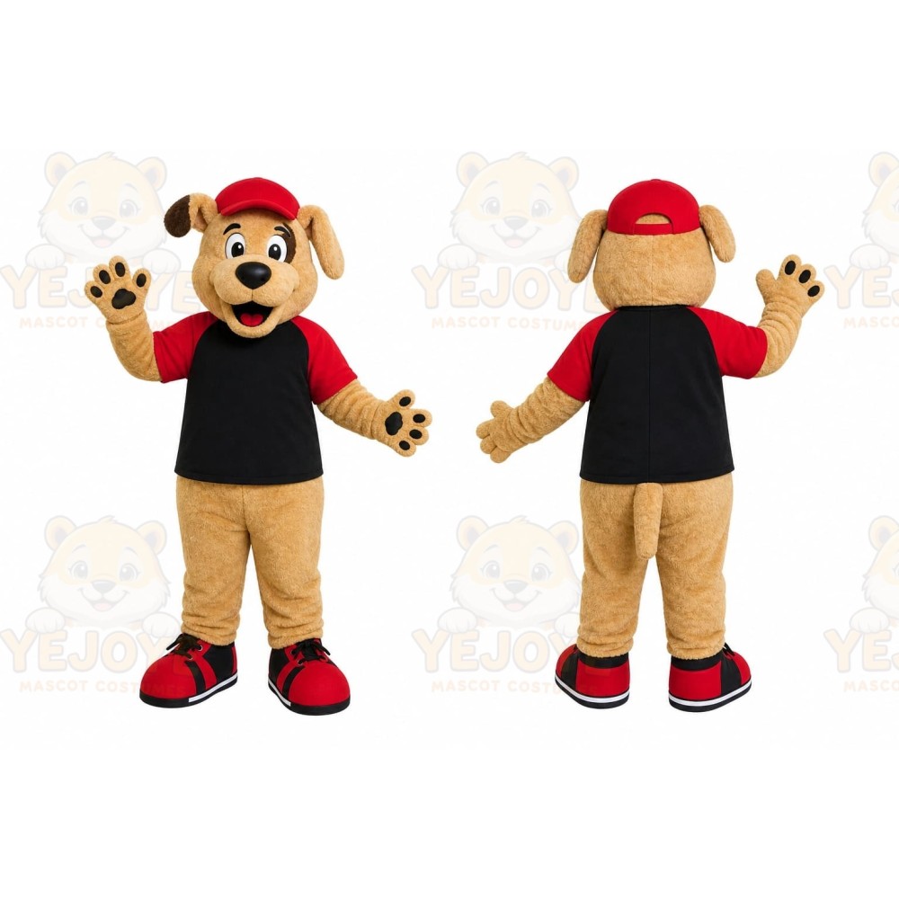 Black Shirt Dog Mascot Costume