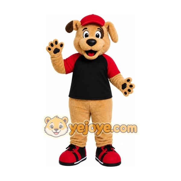 Black Shirt Dog Mascot Costume