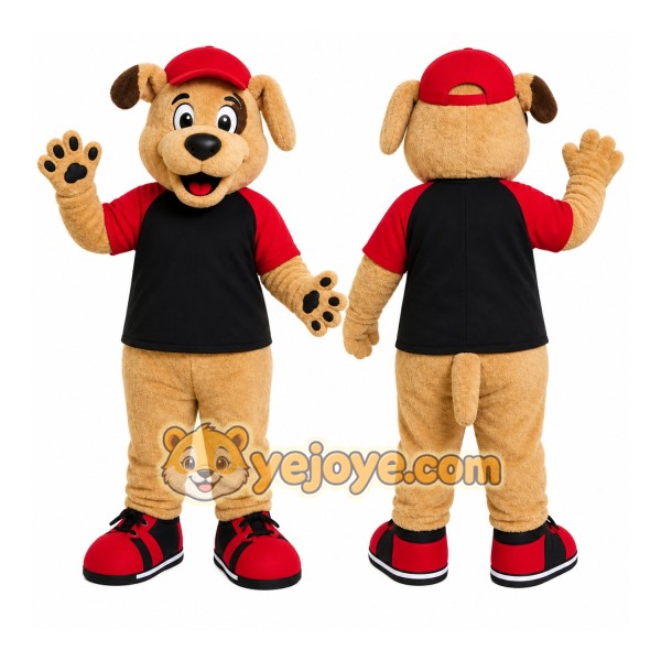 Black Shirt Dog Mascot Costume