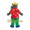 Colorful Clown Suit Hippo Mascot Costume Colorful Clown Suit Hippo Mascot Costume