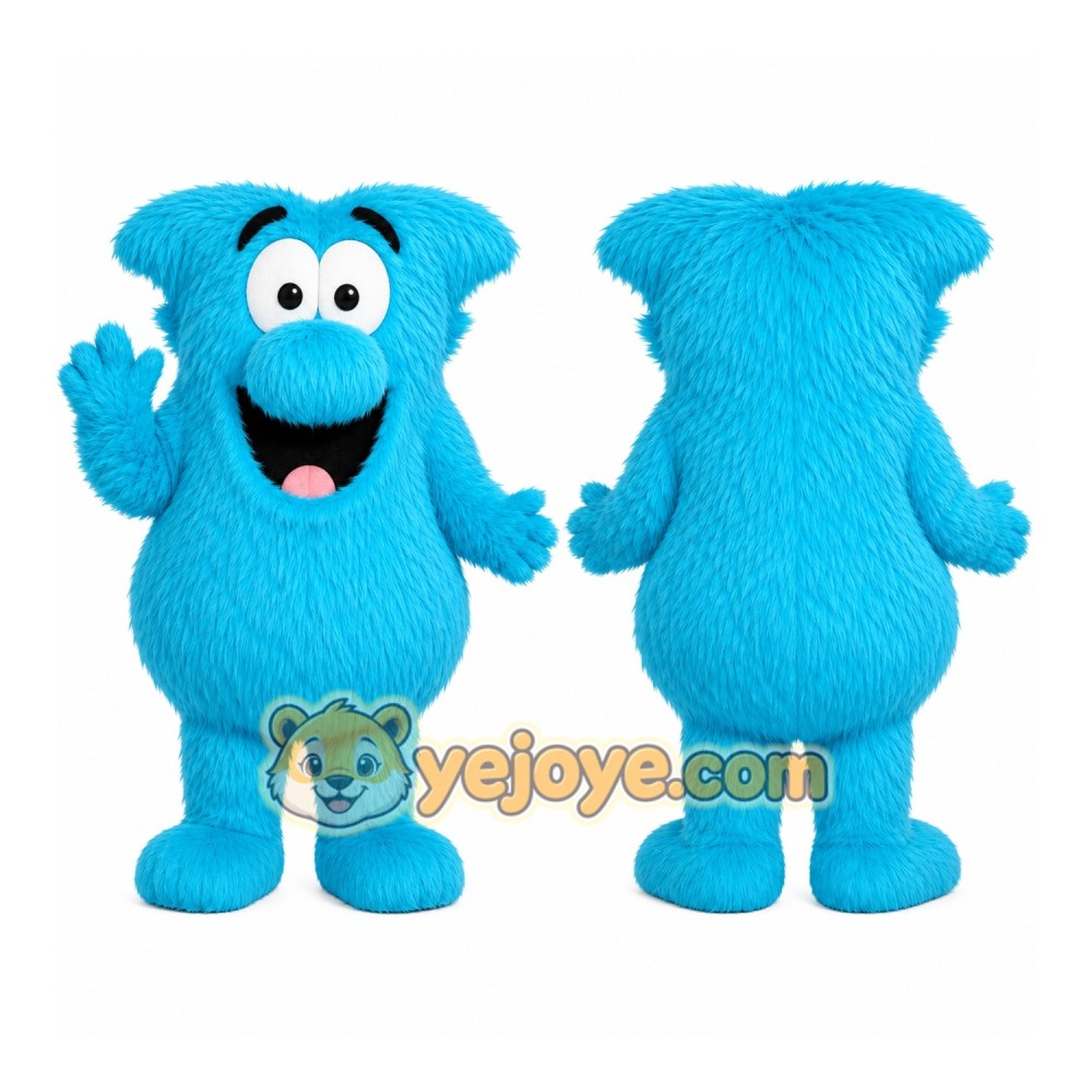 Blue Monster Mascot Costume Blue Monster Mascot Costume